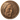A circular bronze-colored medallion featuring a detailed relief portrait of Jesus Christ with a radiant halo behind his head, isolated on a white background, based on Angela Johnson's work Come Unto Me.