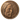 A circular bronze-colored medallion featuring a detailed relief portrait of Jesus Christ with a radiant halo behind his head, isolated on a white background, based on Angela Johnson's work Come Unto Me.