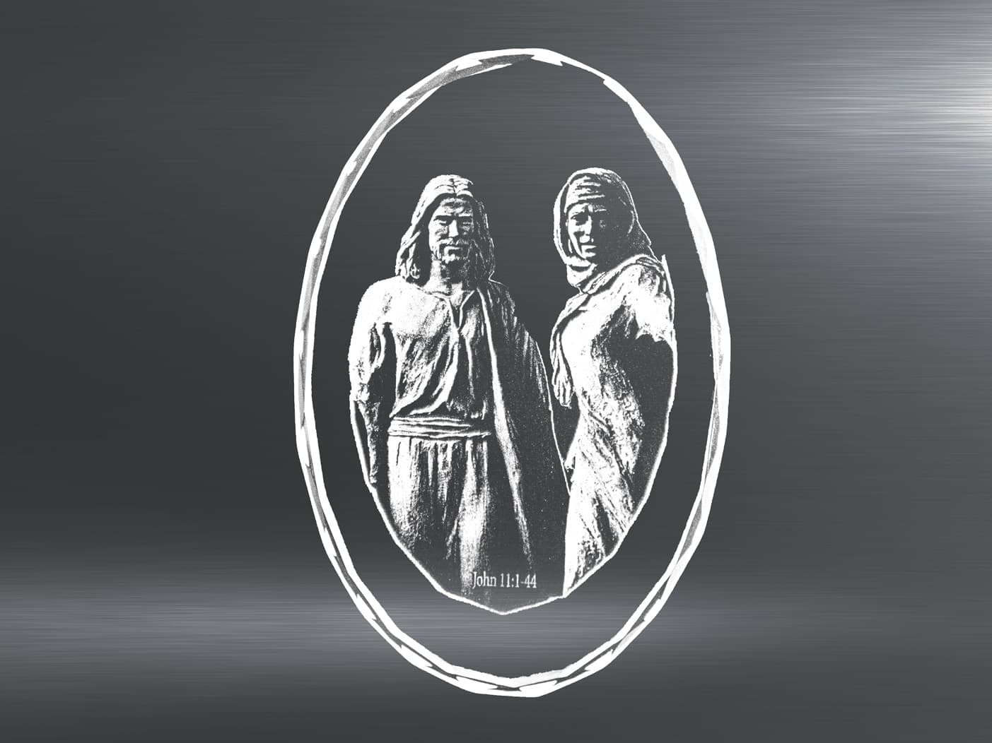 "Lazarus, Come Forth" Crystal Gem of Jesus & Mary